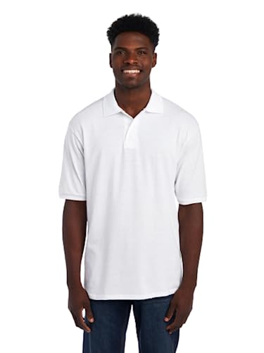 Jerzees Men's Spotshield Stain Resistant Polo Shirts White 3x-large