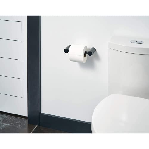 Matte Black Pivot Toilet Paper Holder for Bathroom, Wall Mount Toilet Roll Dispenser