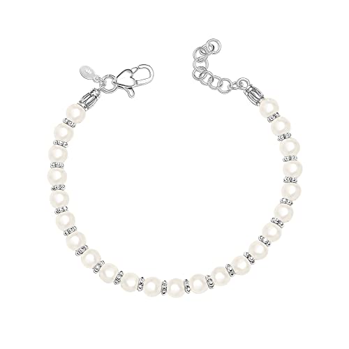 LeCalla Flaunt 925 Sterling Silver Beaded Pearl Bracelet for Women