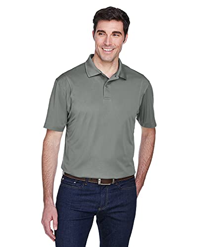 Harriton Men's Micro Piqué Polo Large Charcoal T-shirt