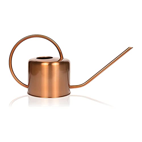 Homarden Copper Watering Can (40oz) - Small Watering Can for Indoor Plants, House Plant, Snake Plant, Terrarium Jar, Bonsai Pot and Flower Garden