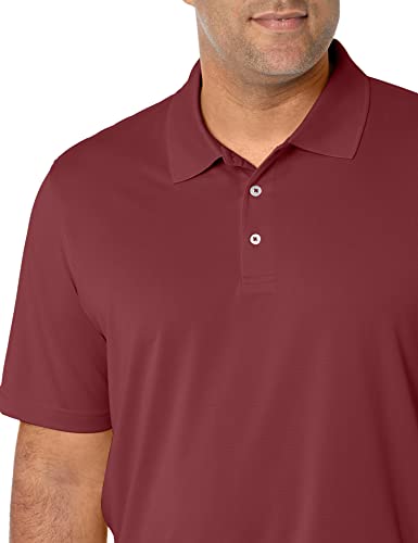 Amazon Essentials Men's Regular-Fit Quick-Dry Golf Polo Shirt Burgundy X-Large