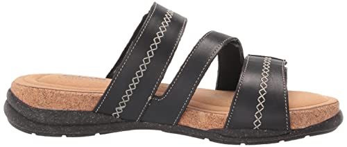Clarks Roseville Bay Flat Sandal Black Leather 5.5 Pair Of Shoes