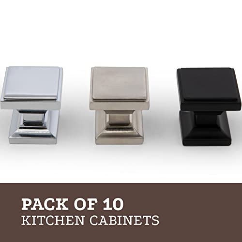 10 Pack Satin Nickel Knobs Cabinet Drawers Cupboard Door Bedroom Dresser Drawer