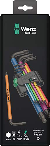 Wera Tools 05073593001 950 SPKL/9 SM N SB Long ARM HEX Key Set, One Size, Multi