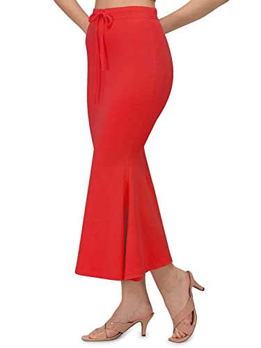 CRAFTSTRIBE Fishcut Saree Shapewear Petticoat For Women Thigh Slimmer Red