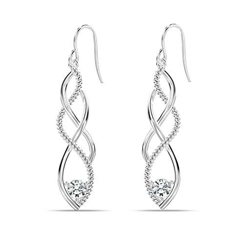 Charmsy Sterling Silver Jewelry Infinity Celtic Dangle Earrings for Women
