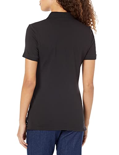 Amazon Essentials Women's Short Sleeve Polo Shirt Black X-small