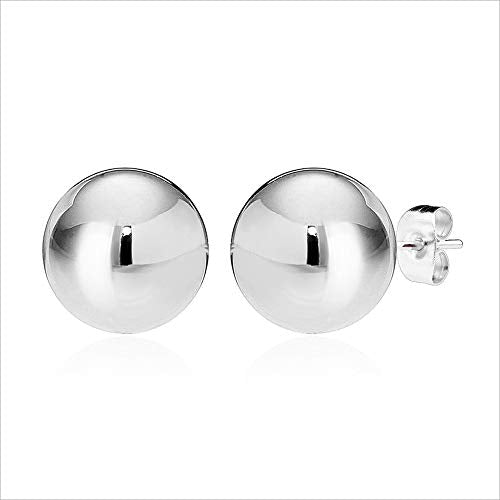 Charmsy 925 Silver Stud Earrings Classic Ballpost Lightweight 10mm