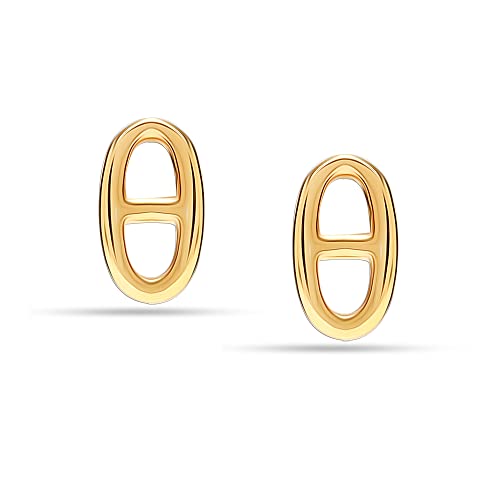 LeCalla 925 Sterling Silver 18K Gold Plated Stud Earrings for Women