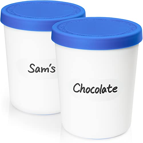  SUMO Ice Cream Containers with Lids for Homemade Ice Cream -  Set of 2 Tubs - 1.5 Quart or 3 Pints per Container, Reusable Ice Cream  Containers for Freezer Storage, Green : Home & Kitchen