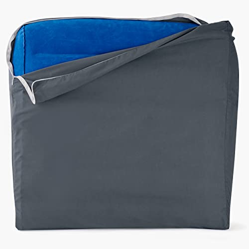 CIRCA AIR Wedge Pillow Case for Inflatable Wedge Pillow (24x24x8) Ultra Soft Dark Gray