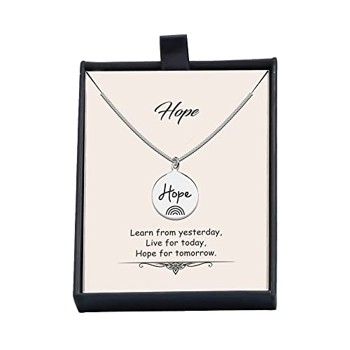 LeCalla 925 Sterling Silver Hope Charity NHS Charities Necklace for Women Teen Necklaces