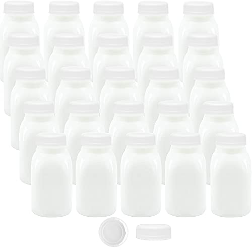Upper Midland Products 8oz Small Empty Plastic Milk Drink Bottle Bulk 35 Pk