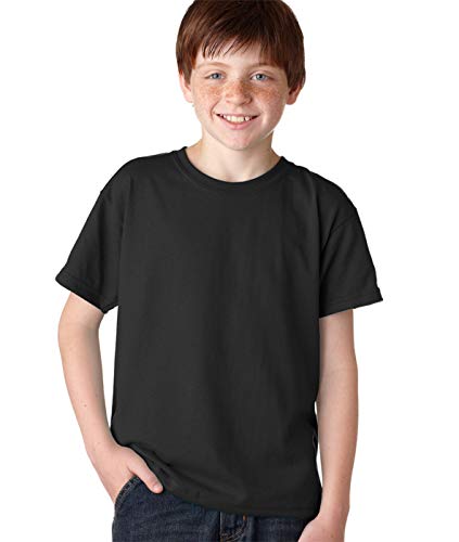 Gildan Boys Heavy Cotton T-Shirt(G500B)-Black-XS