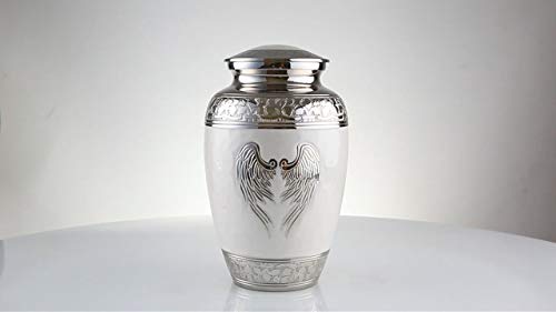 RESTAALL Angel Wings Urns for Ashes White Decorative Urns