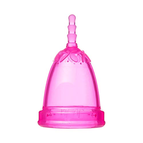 JuJu Menstrual Cup Model 1 - Pre Childbirth Menstruation Cup - Reusable Cup for Feminine Care - Medical Grade Silicone Period Cup - Hypoallergenic - Eco Friendly - Made in AUS (Pink)
