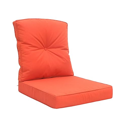 Harlie & Stone Outdoor Seat Cushion 22 x 22 Outdoor Cushions Orange