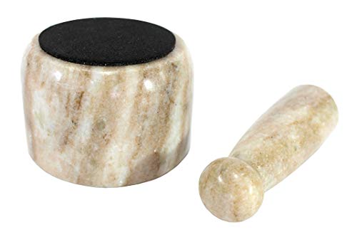 Kleo Marble Stone Mortar &pestle Set 2.5 Inch Diameter Small Natural Beige Color