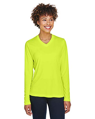 Team 365 Ladies' Zone Performance Long-Sleeve T-Shirt 3XL SAFETY YELLOW