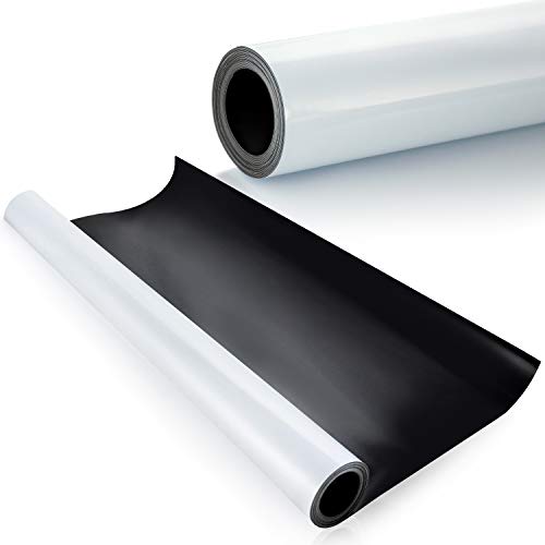 Craftopia Magnetic Roll | 24” x 10’ | Car Safe for Vehicles | 25 mil Strong Magnet Sheet Flexible Roll | White Material | 2 feet x 10 feet | Cut w/Scissors or Cricut, Silhouette Cameo, Craft Cutter