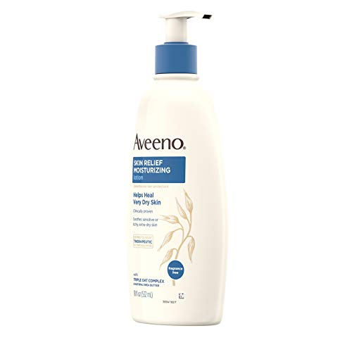 Aveeno Skin Relief Fragrance Free Moisturizing Lotion Sensitive Skin 18 Fl Oz