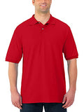 Jerzees Men's SpotShield Stain Resistant Polo Shirts True Red X-Large