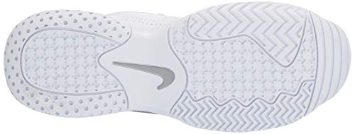 Nike Women's Court Lite 2 Tennis Shoe, White/Metallic Silver-White, 6.5 Regular US