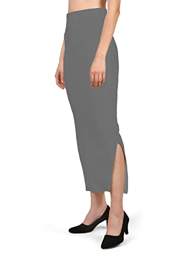 Lycra Saree Shapewear Petticoat for Women Darkgrey Sdl210