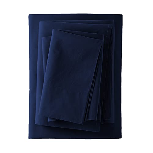 Navy Blue Split Queen Dreams Egyptian Giza Cotton Sheet Set for Adjustable Bed