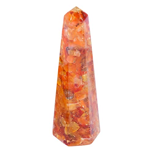 Carnelian Crystal Points Orgonite Energy Wand