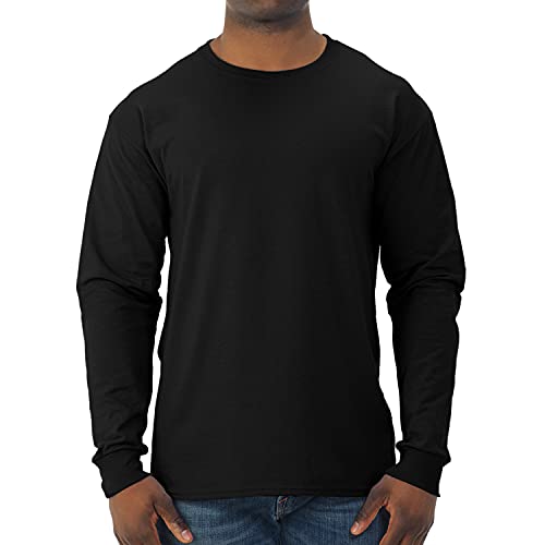 Jerzees Men's Dri-power Cotton Blend Long Sleeve Sizes 3x Black Medium T-shirts