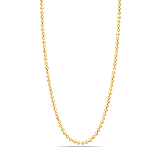 LeCalla 925 Sterling Silver Italian Gold Necklace for Women 18 Inches
