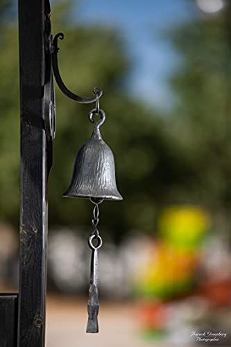 2WAYZ Dinner Bell 7.35 inches, Cast Iron Design, Featured on an Antique Vintage Rustic Farmhouse Bracket. Classic Cabin Metal Mount for Indoor Outdoor Decoration