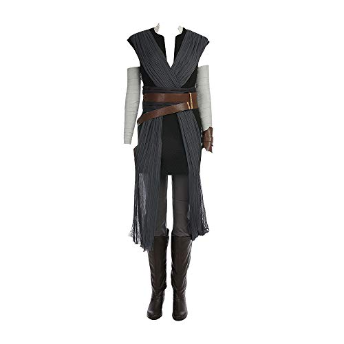 Rey Suit Warrior Battle Suit with Belt Character Cosplay Costume for Women