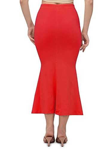 CRAFTSTRIBE Fishcut Saree Shapewear Petticoat For Women Thigh Slimmer Red