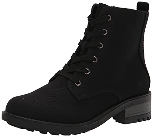 Lifestride Women's Kunis Canvas Oxford Boot Black 7 W Pair of Shoes