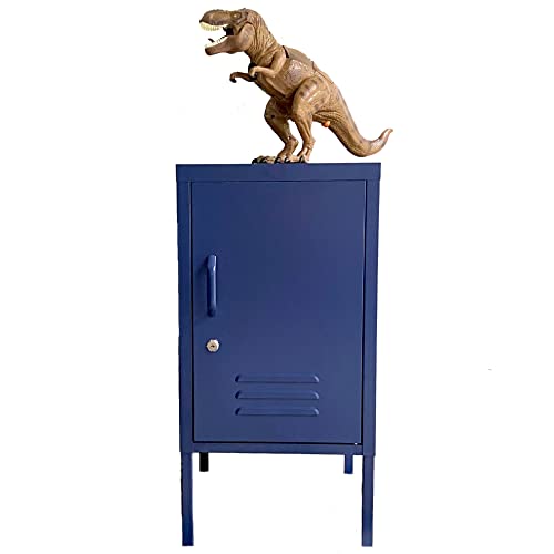 Eden & Co Locker End Table Metal Storage Cabinet Perfect for Use as Tall Nightstand