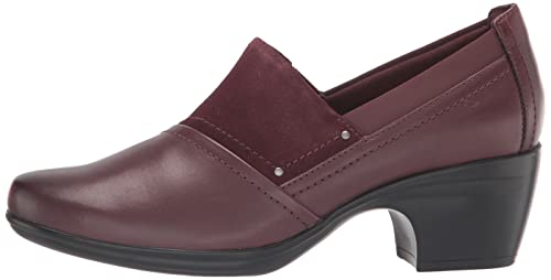 Clarks Women's Emily Step Loafer Burgundy Leather 5.5