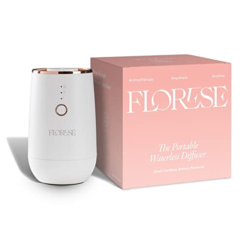 FLORESE Waterless Diffuser for Essential Oil, Nebulizing Diffuser, USB Battery Operated Cordless Oil Diffuser, Portable Diffuser, Nebulizer Diffuser