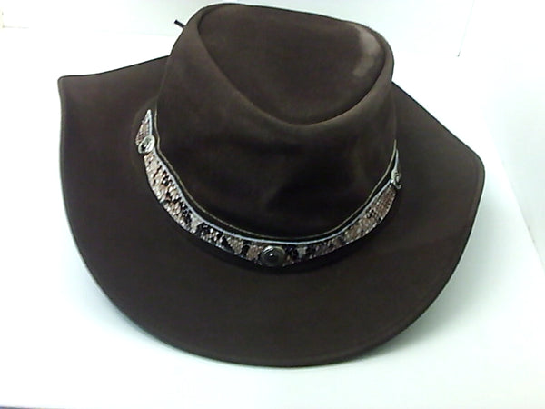 Montone LEATHER COWBOY HAT Size 2XL