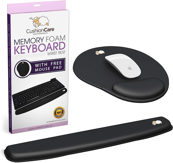Memory Foam Ergonomic Keyboard Wrist Rest Pad Cushion + Mouse Pad Purple