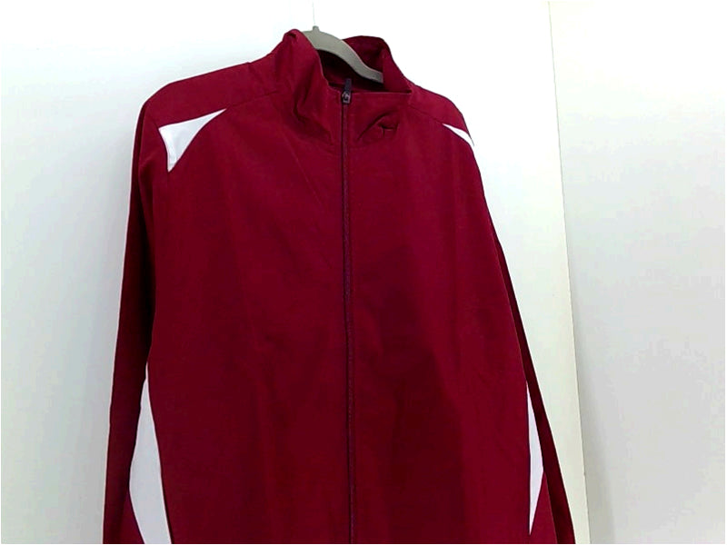 Augusta Women Sportwear Modern Zipper Fashion Hoodie Maroon White XXLarge