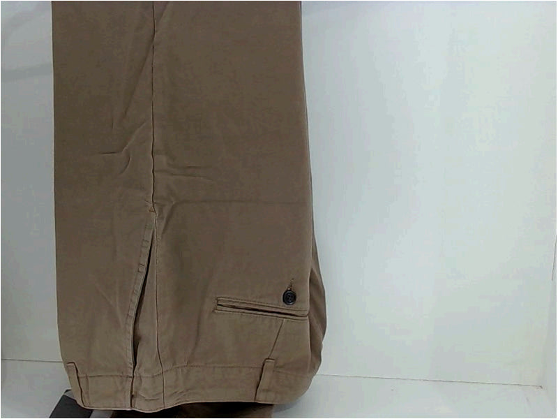 Lafaurie Mens Clarence Pants Regular Zipper Casual Size 40 Tan