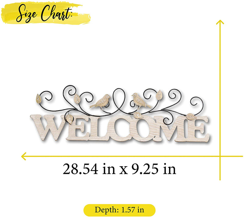 Welcome Sign for Front Door-Large Wooden Welcome Sign for Front Door Decorations