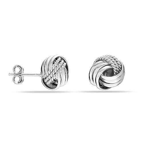Lecalla 925 Sterling Silver Jewelry Light-weight Stud Earrings for Women