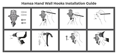 Omsli 6 Wood Wall Hooks Decorative Wall Hooks for Hanging Coats