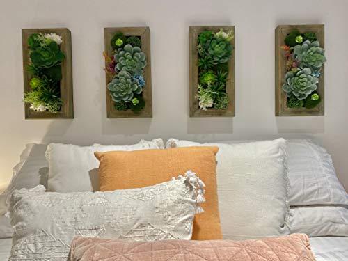 Room & Bloom Artificial Succulent Wall Art Flower 20" x 10"