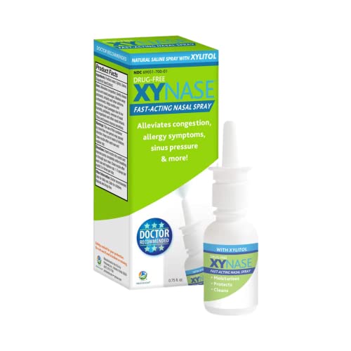 Xynase Natural Saline Nasal Spray With Xylitol Safe for Children