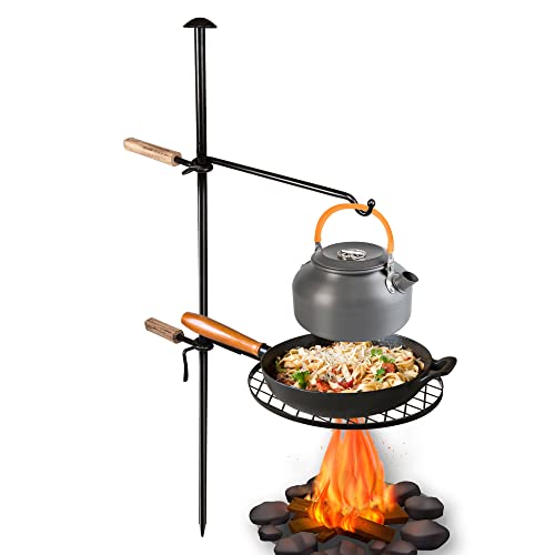 Campfire Grill Grate Fire Pit  Open Fire Cooking Equipment Bbq Black
